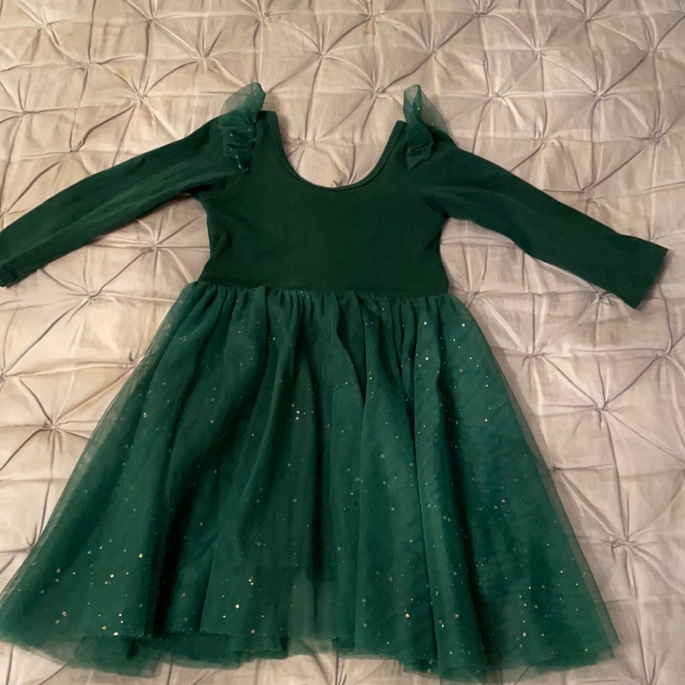 Toddler Green Holiday Dress, Size 4T